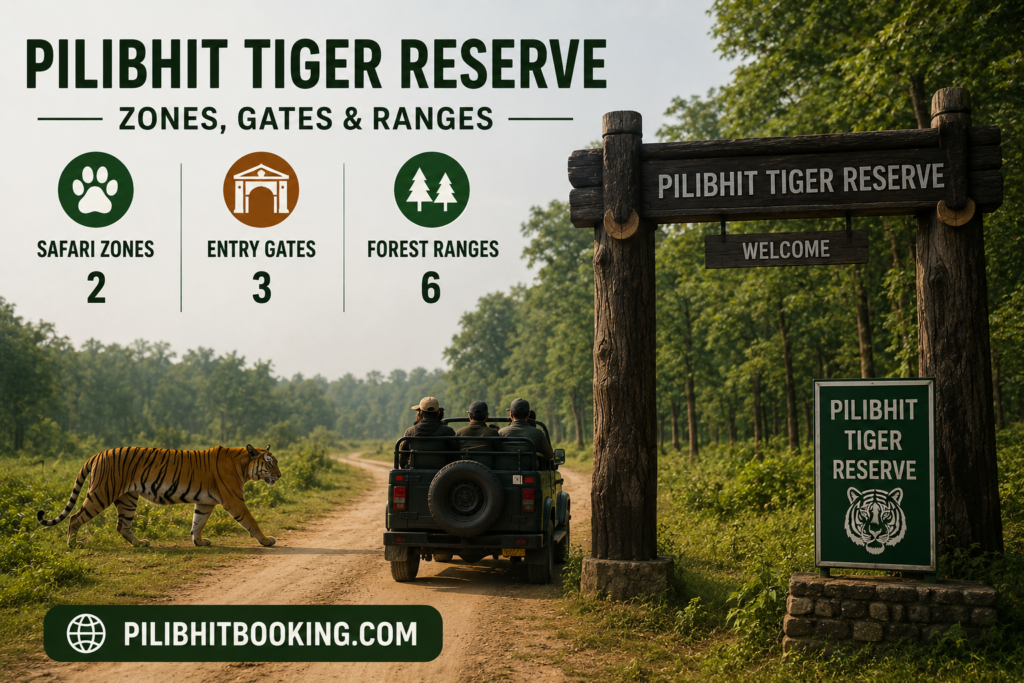 How Many Safari Zones & Gates & Ranges Are There in Pilibhit Tiger Reserve