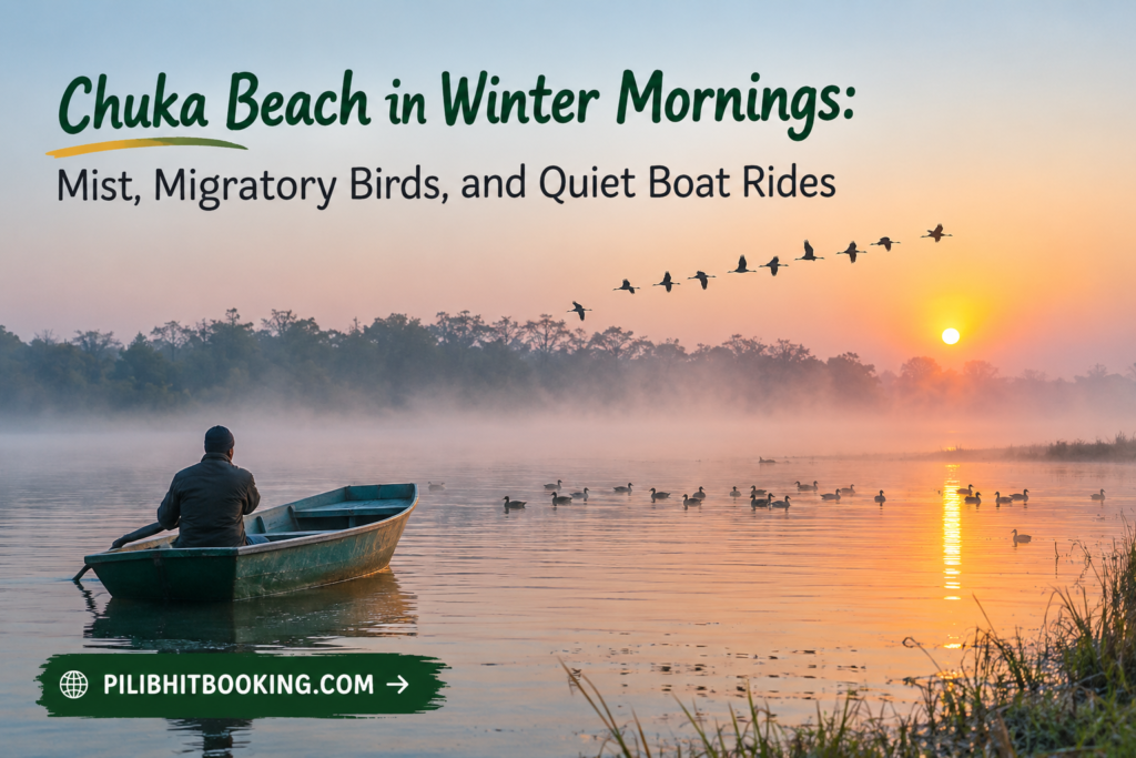 Chuka Beach in Winter Mornings Mist, Migratory Birds, and Quiet Boat Rides
